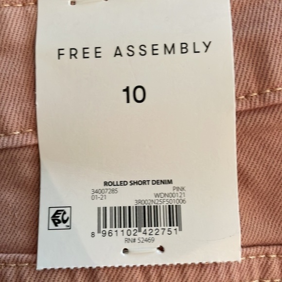 🆕 Free Assembly Orange Peach Tan Jean Shorts 10 - Picture 4 of 5